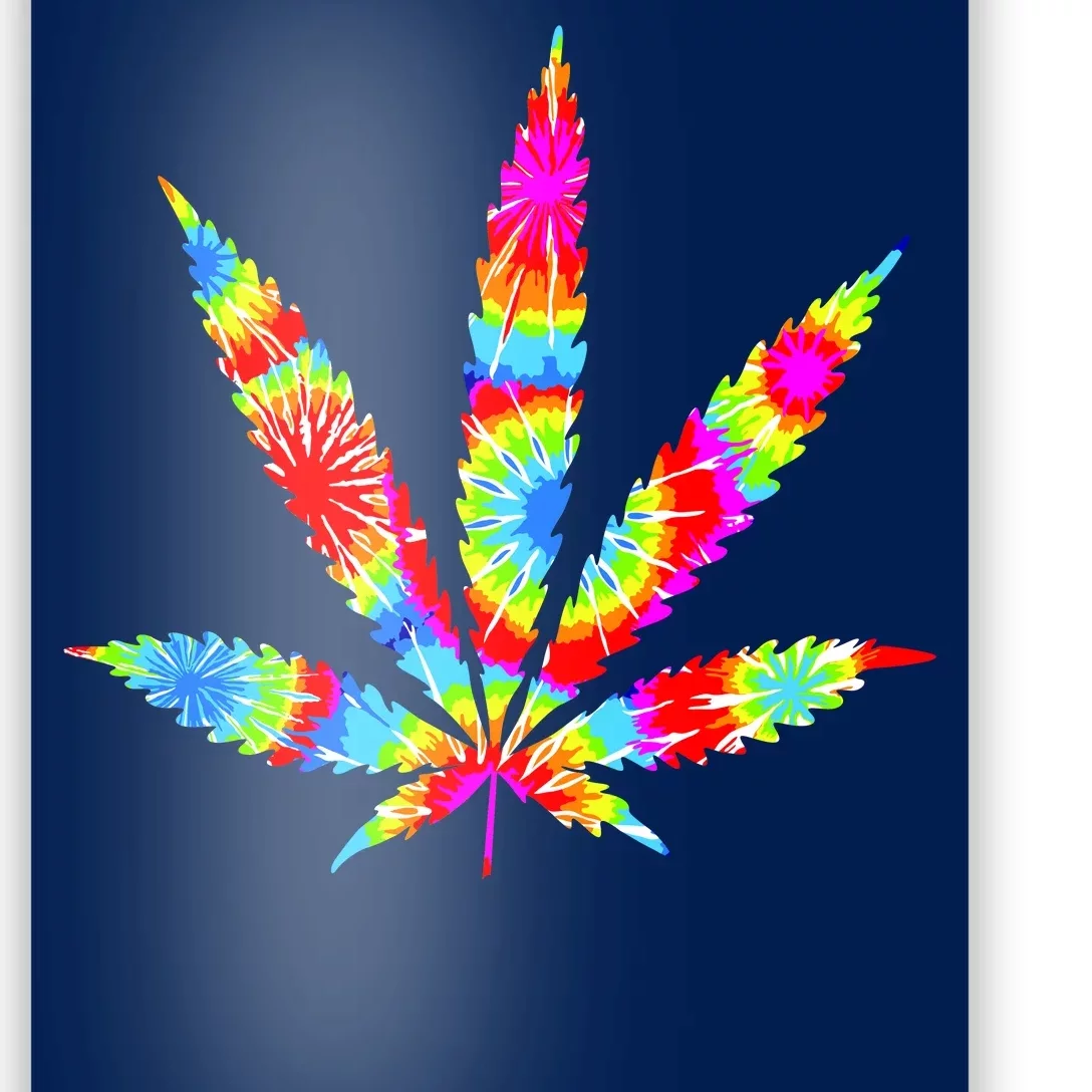 Tie Dyed Weed Symbol Poster