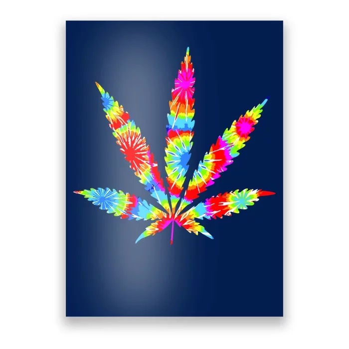 Tie Dyed Weed Symbol Poster