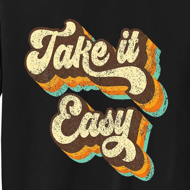 Take It Easy Retro 70s Disco Party Sweatshirt