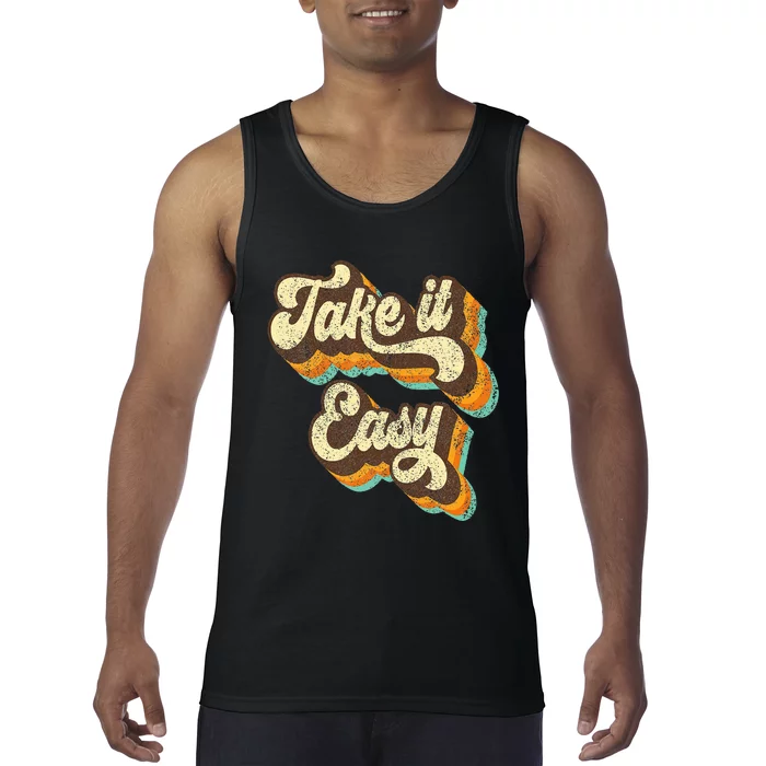 Take It Easy Retro 70s Disco Party Costume Tank Top