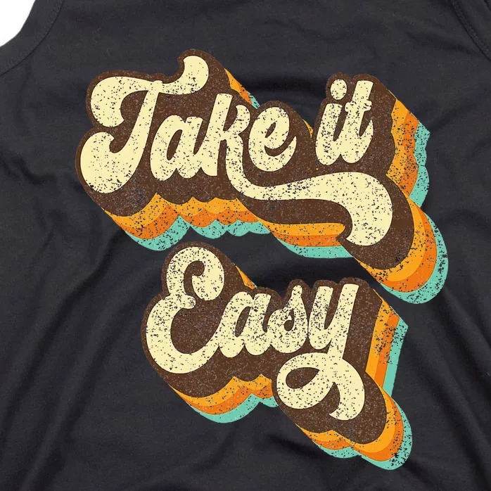 Take It Easy Retro 70s Disco Party Costume Tank Top