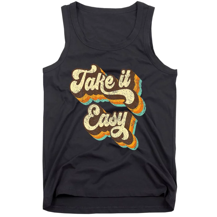 Take It Easy Retro 70s Disco Party Costume Tank Top