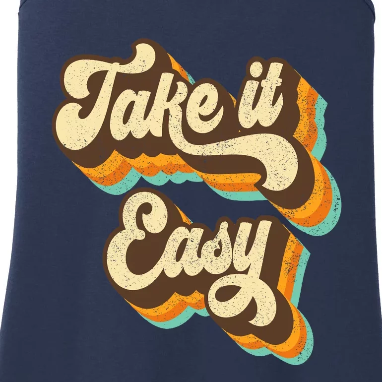 Take It Easy Retro 70s Disco Party Costume Ladies Essential Tank