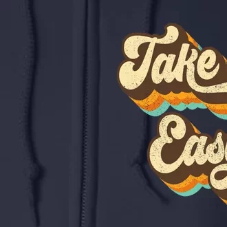 Take It Easy Retro 70s Disco Party Costume Full Zip Hoodie