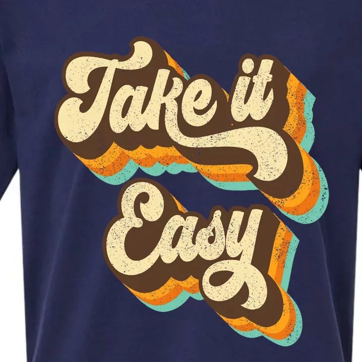 Take It Easy Retro 70s Disco Party Costume Sueded Cloud Jersey T-Shirt