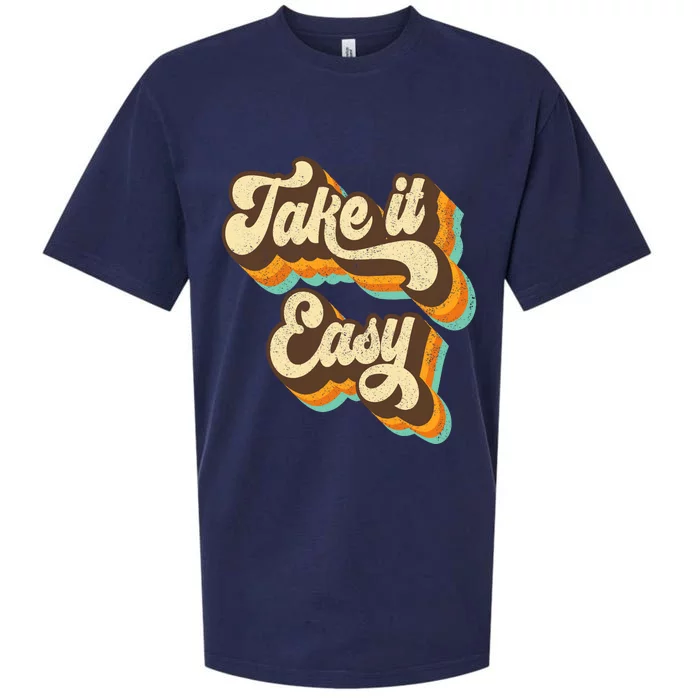 Take It Easy Retro 70s Disco Party Costume Sueded Cloud Jersey T-Shirt