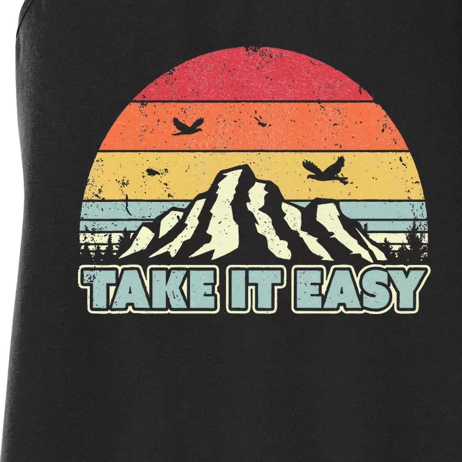 Take It Easy Retro Style Outdoors Women's Racerback Tank