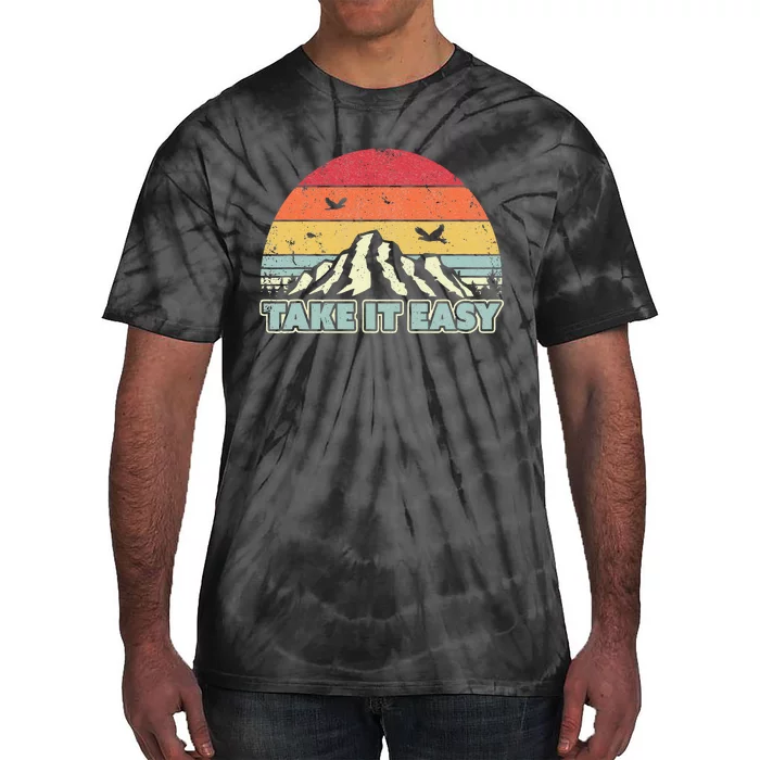 Take It Easy Retro Style Outdoors Tie-Dye T-Shirt