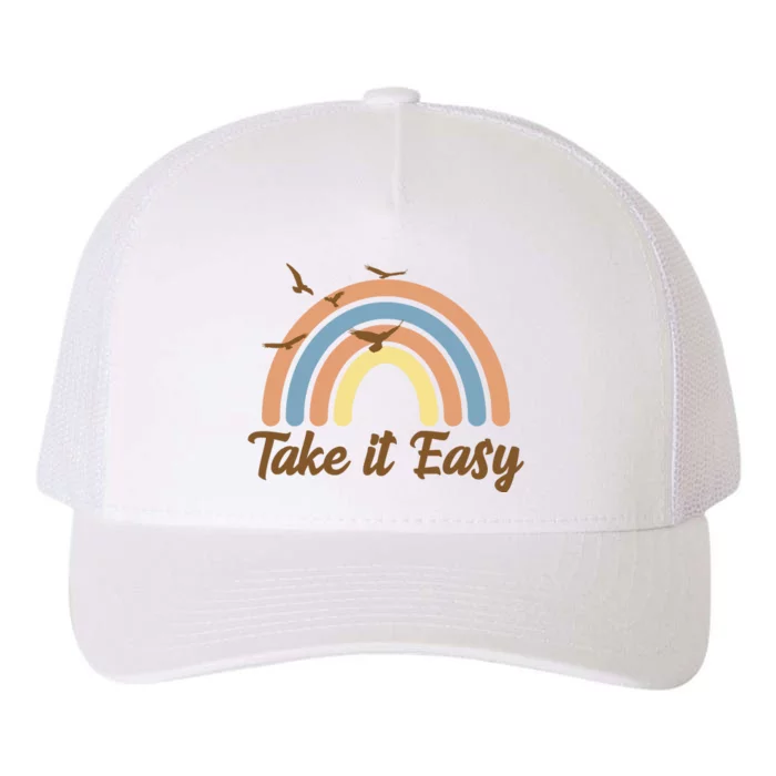 Take It Easy Rainbow Mental Health Yupoong Adult 5-Panel Trucker Hat