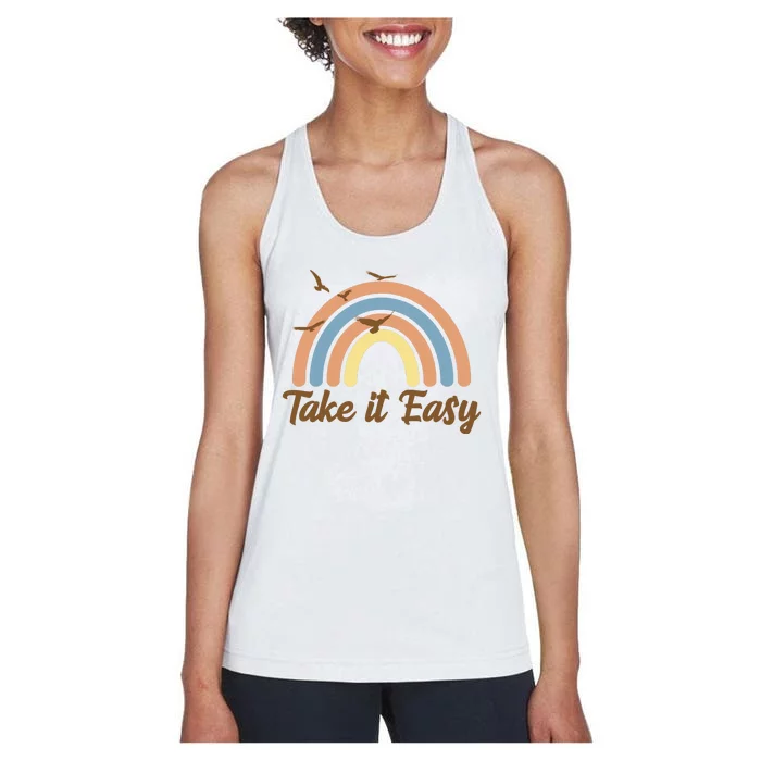 Take It Easy Rainbow Mental Health Women's Racerback Tank