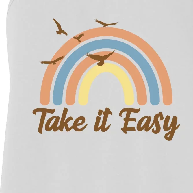 Take It Easy Rainbow Mental Health Women's Racerback Tank