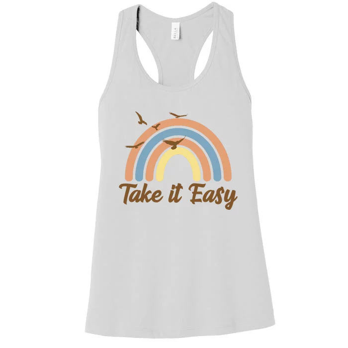 Take It Easy Rainbow Mental Health Women's Racerback Tank