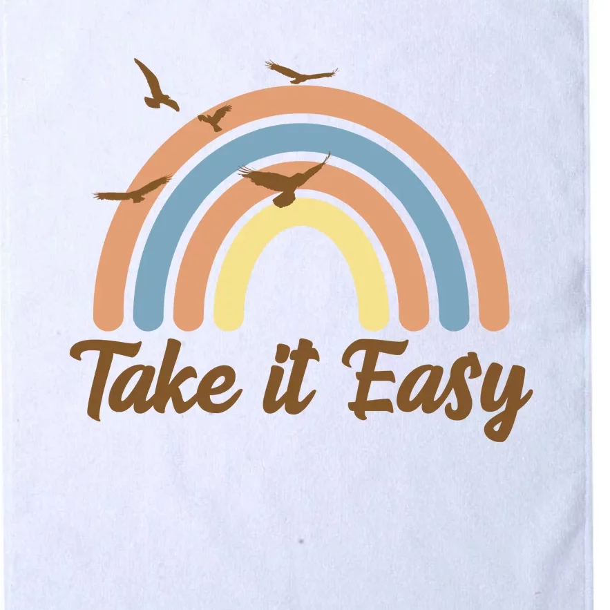 Take It Easy Rainbow Mental Health Platinum Collection Golf Towel