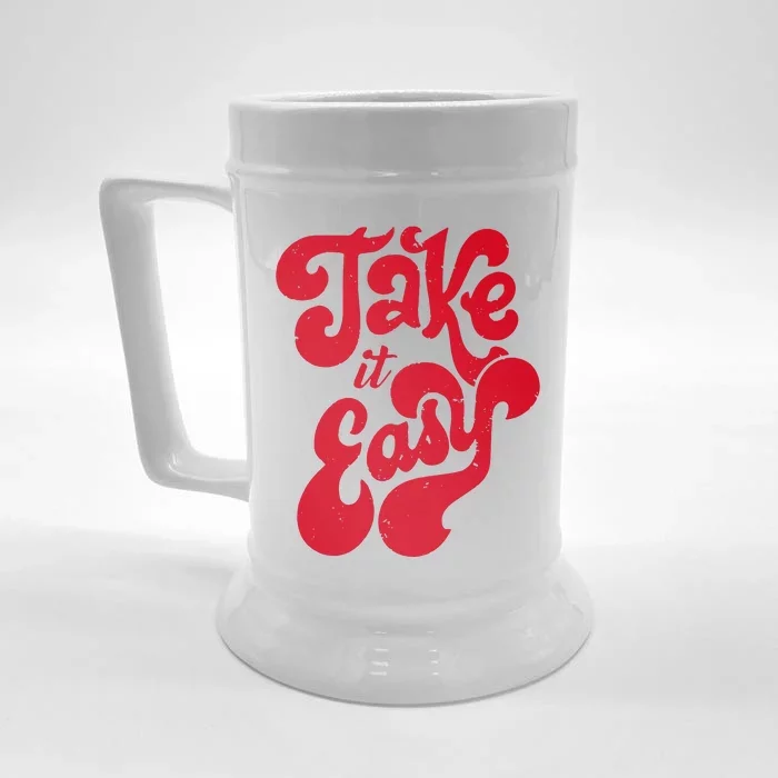 Take It Easy Front & Back Beer Stein