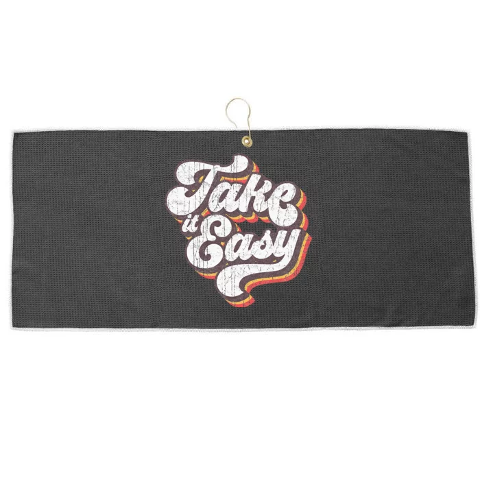 Take it Easy 70s Outfits for Vintage Aesthetic Large Microfiber Waffle Golf Towel