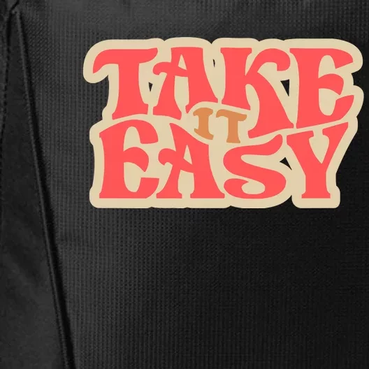 Take It Easy Retro Quote City Backpack