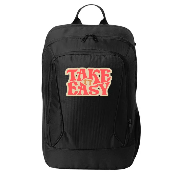 Take It Easy Retro Quote City Backpack