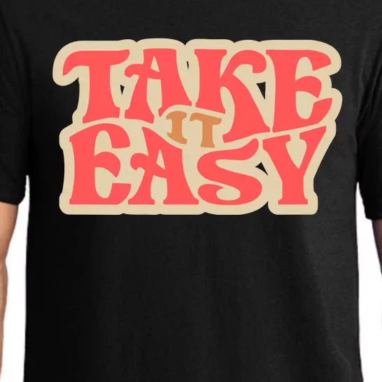 Take It Easy Retro Quote Pajama Set