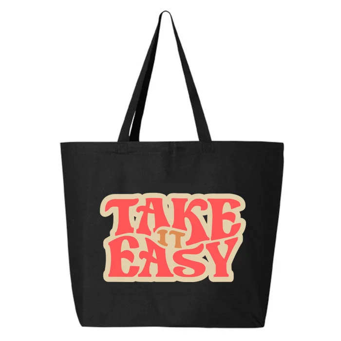 Take It Easy Retro Quote 25L Jumbo Tote