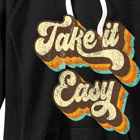 Take It Easy Retro 70s Disco Party Costume Women's Fleece Hoodie