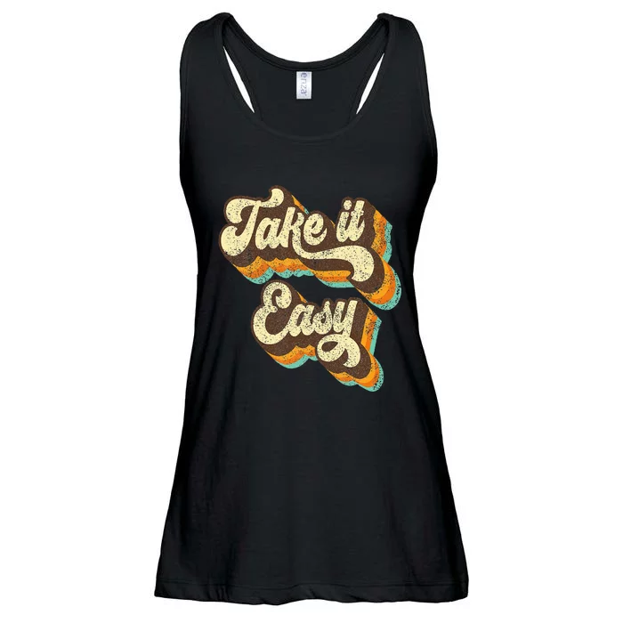 Take It Easy Retro 70s Disco Party Costume Ladies Essential Flowy Tank