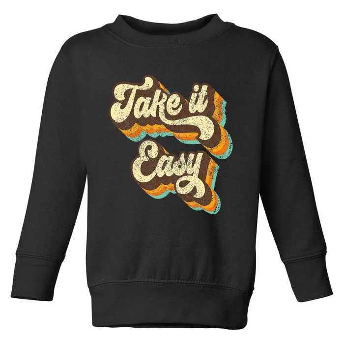 Take It Easy Retro 70s Disco Party Costume Toddler Sweatshirt