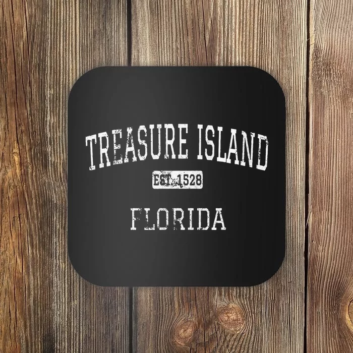 Treasure Island Florida FL Vintage Coaster