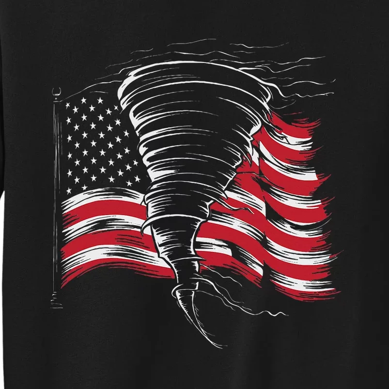 Tornado In Front Of Us Flag Sweatshirt