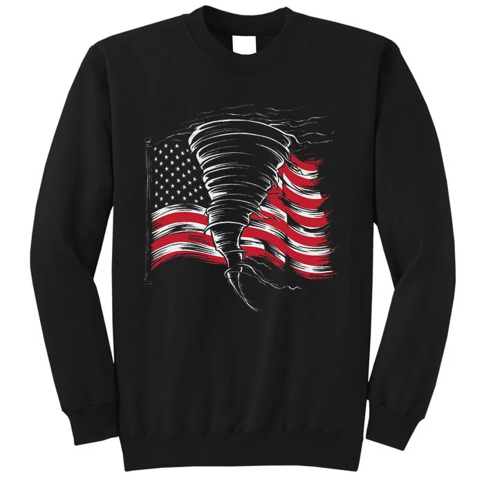 Tornado In Front Of Us Flag Sweatshirt