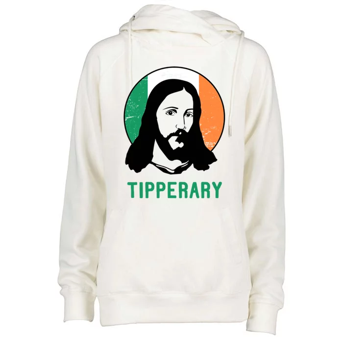 Tipperary Ireland Flag Jesus St Patricks Day Gift Womens Funnel Neck Pullover Hood