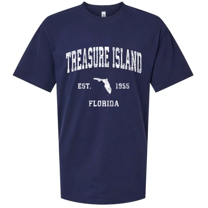 Treasure Island Florida Fl Vintage Athletic Sueded Cloud Jersey T-Shirt