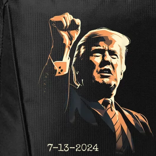 Trump Inspirational Fist Pump July 13 2024 City Backpack