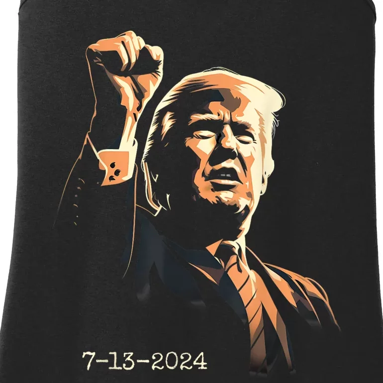 Trump Inspirational Fist Pump July 13 2024 Ladies Essential Tank