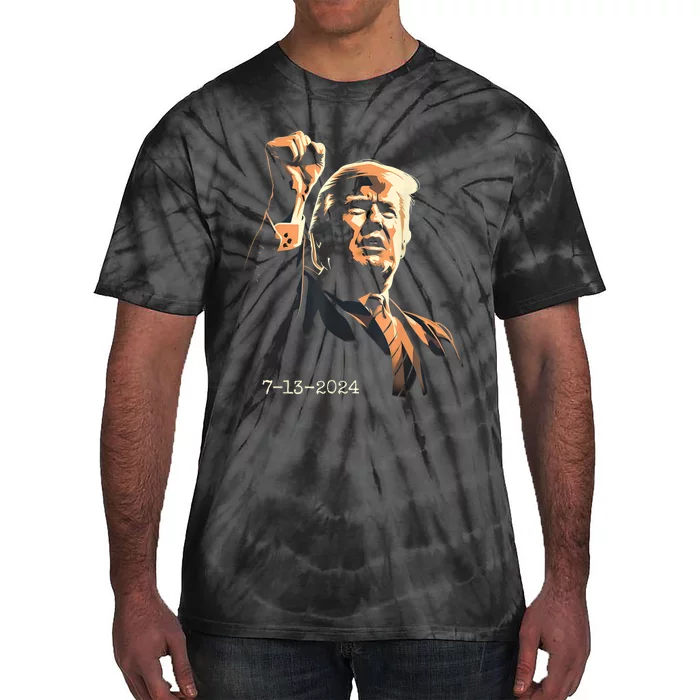 Trump Inspirational Fist Pump July 13 2024 Tie-Dye T-Shirt