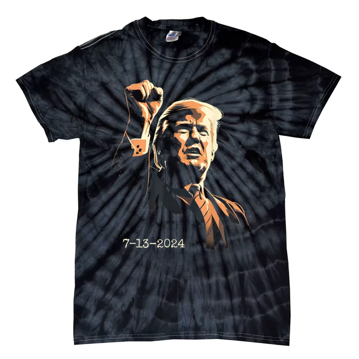 Trump Inspirational Fist Pump July 13 2024 Tie-Dye T-Shirt