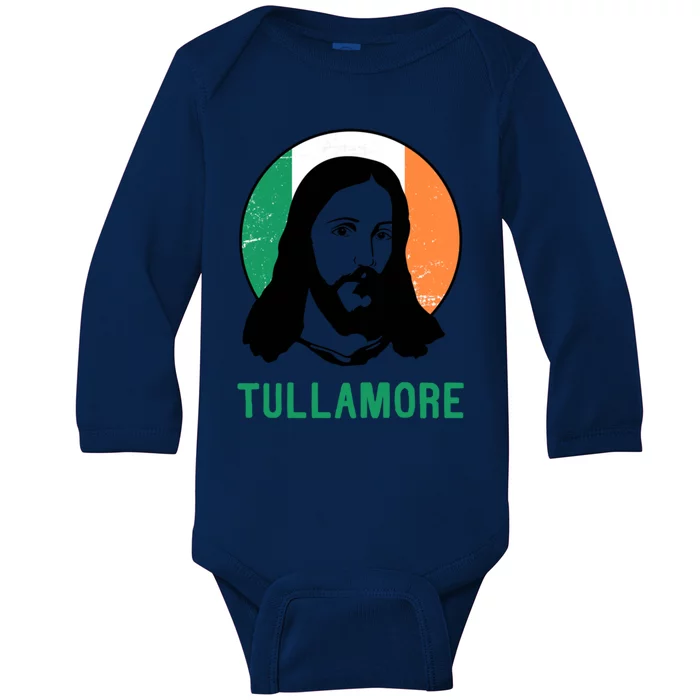 Tullamore Ireland Flag Jesus St Patricks Day Great Gift Baby Long Sleeve Bodysuit