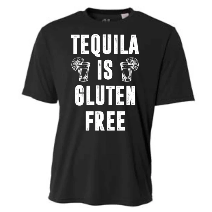 Tequila Is Gluten Free Funny Cooling Performance Crew T-Shirt