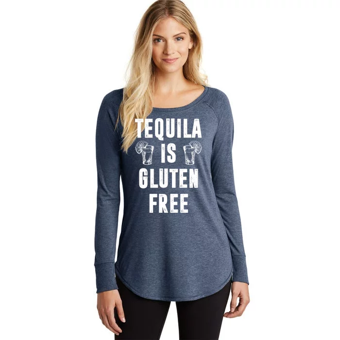 Tequila Is Gluten Free Funny Women's Perfect Tri Tunic Long Sleeve Shirt