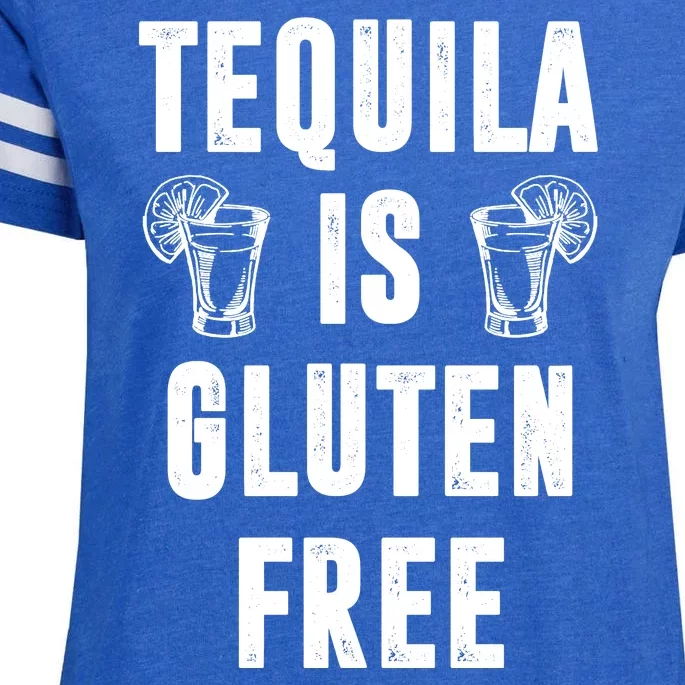 Tequila Is Gluten Free Funny Enza Ladies Jersey Football T-Shirt