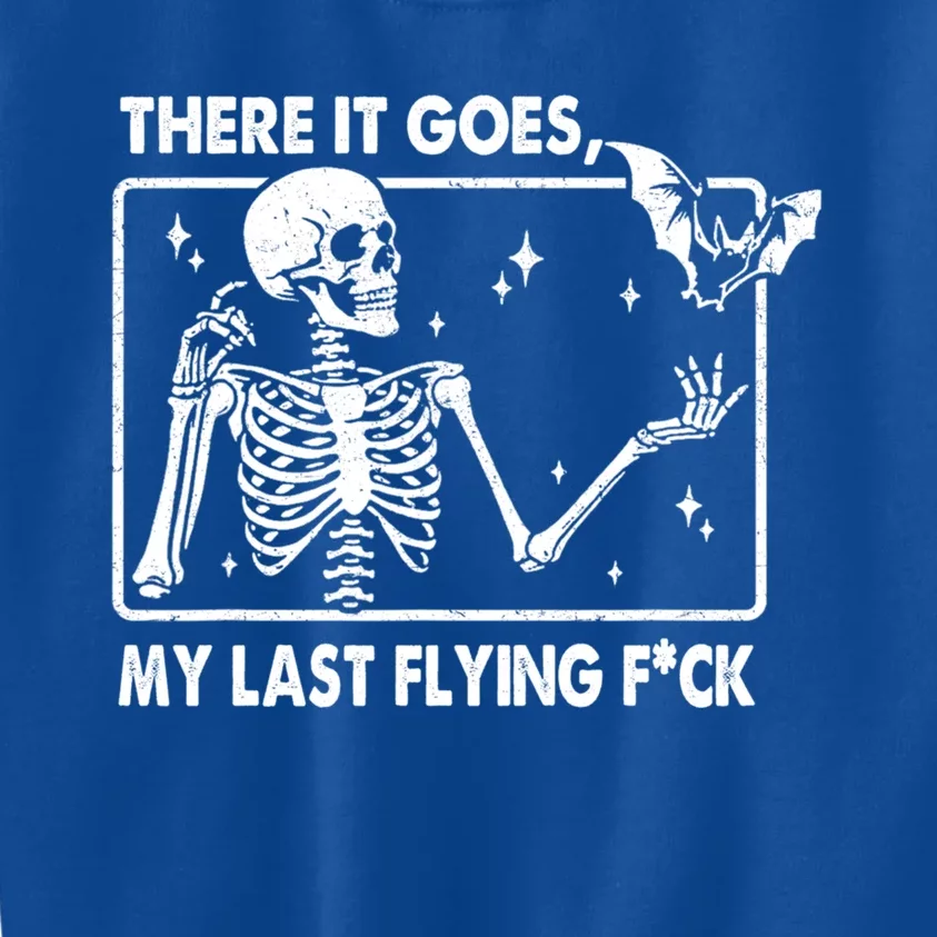 There It Goes My Last Flying F Skeletons Funny Halloween Kids Sweatshirt