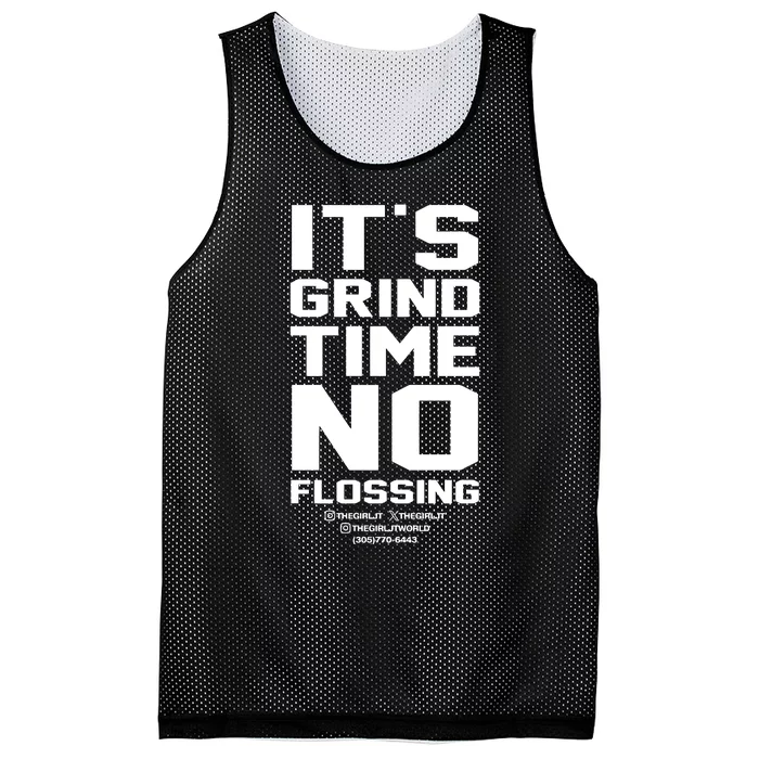 Thegirljt ItS Grind Time No Flossing Mesh Reversible Basketball Jersey Tank