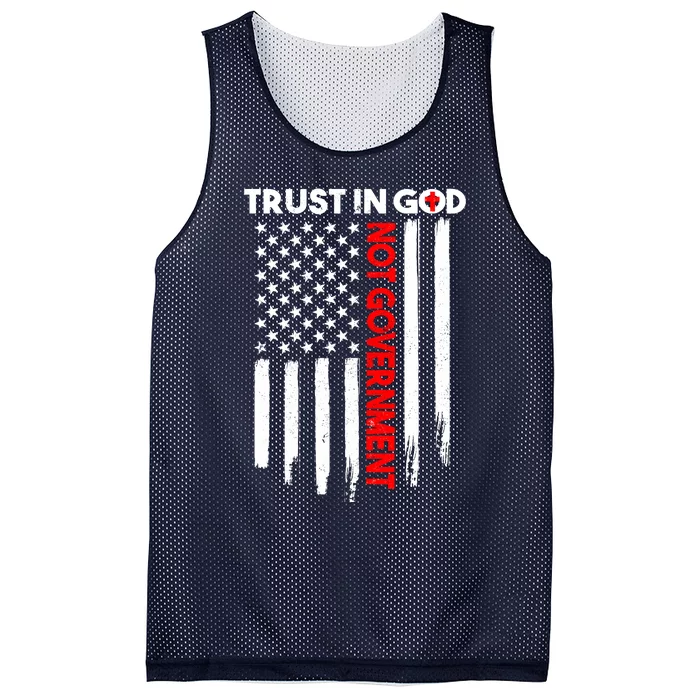 Trust In God Not The Government Patriotic Trust In God T Mesh Reversible Basketball Jersey Tank