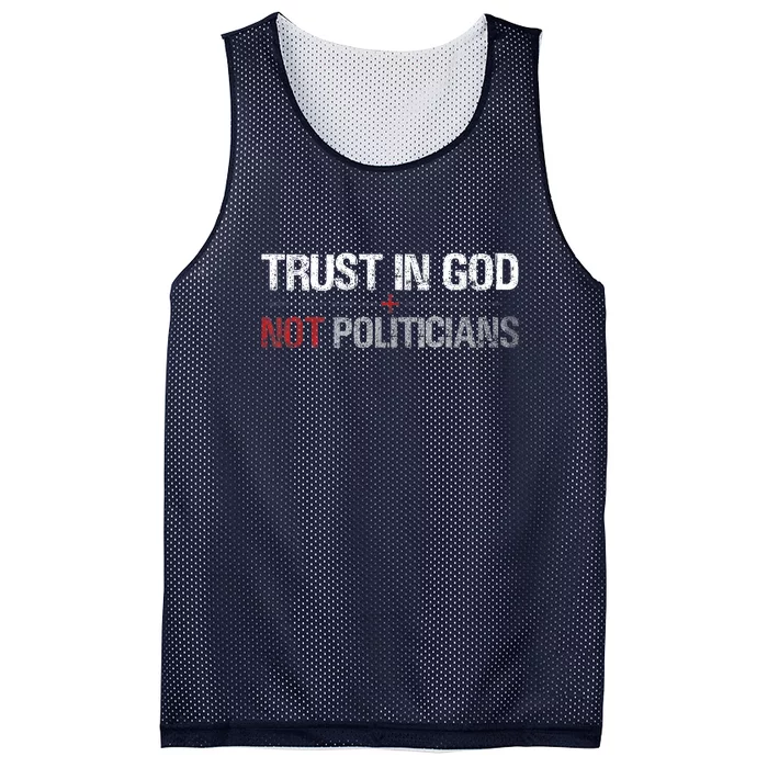 Trust In God Not Politicians Mesh Reversible Basketball Jersey Tank