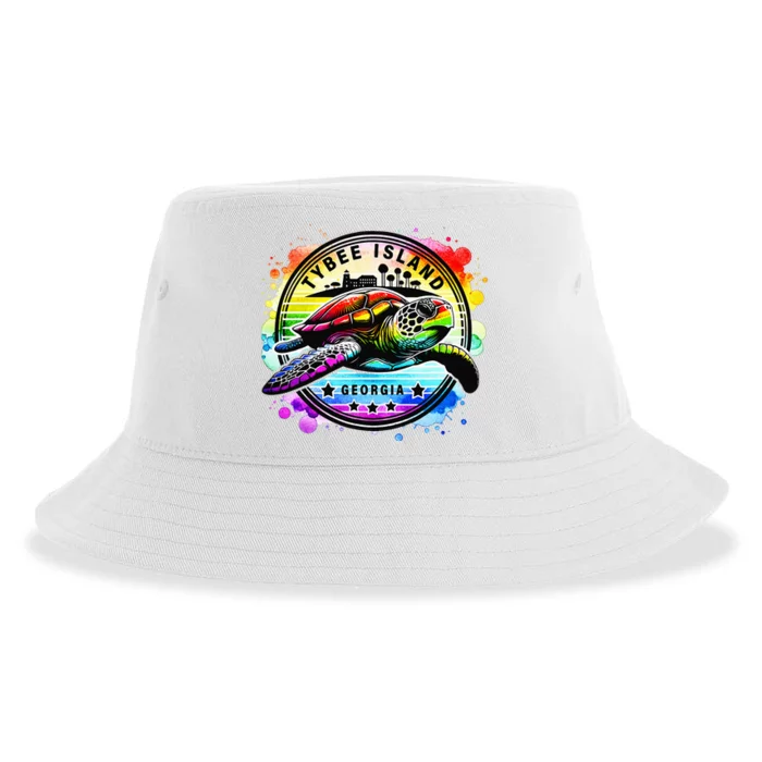 Tybee Island Georgia Sea Turtle Ga Sustainable Bucket Hat