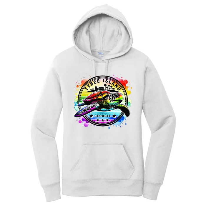 Tybee Island Georgia Sea Turtle Ga Women's Pullover Hoodie