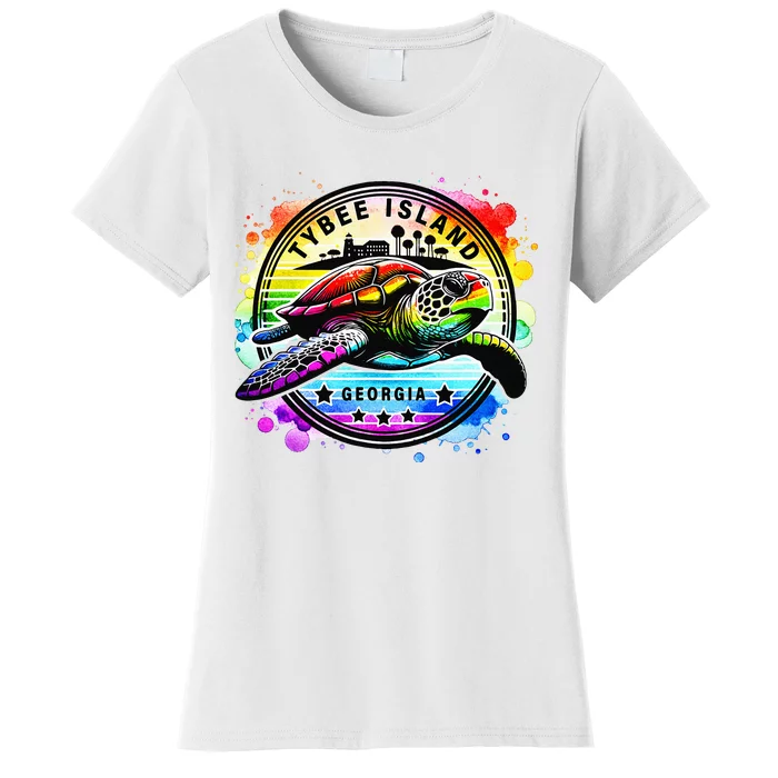 Tybee Island Georgia Sea Turtle Ga Women's T-Shirt