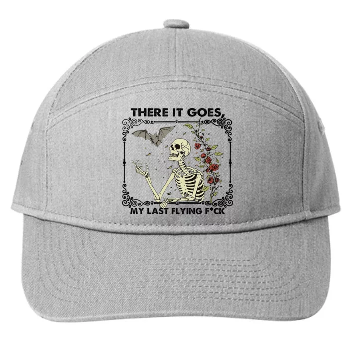 There It Goes My Last Flying F Skeletons Funny Halloween 7-Panel Snapback Hat