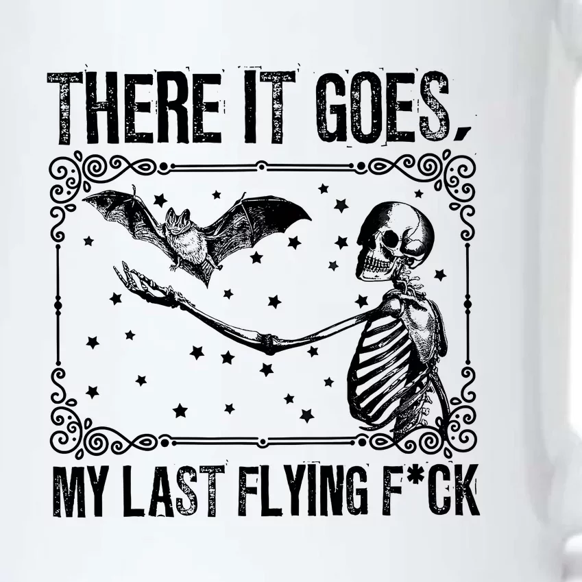 There It Goes My Last Flying Funny Halloween Skeleton Bat Black Color Changing Mug