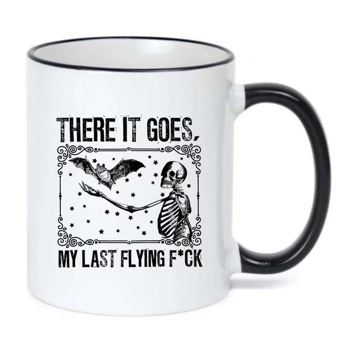 There It Goes My Last Flying Funny Halloween Skeleton Bat Black Color Changing Mug