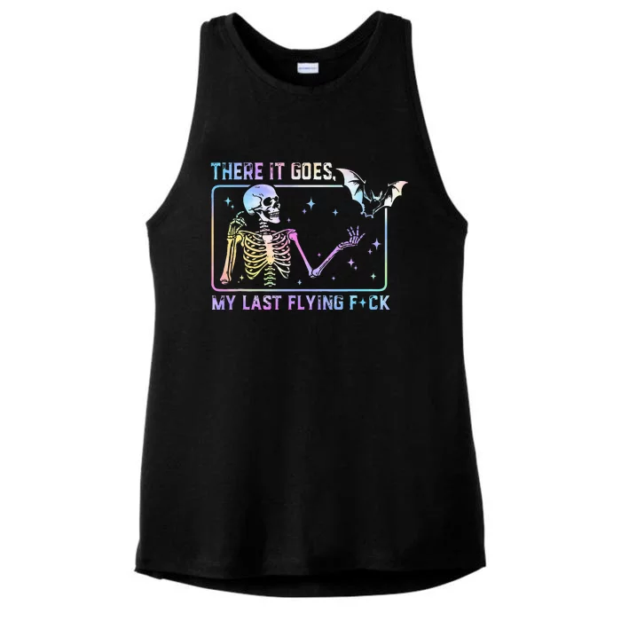 There It Goes My Last Flying Fuck Ladies Tri-Blend Wicking Tank